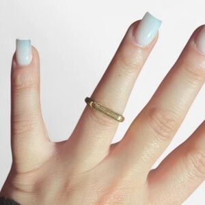 Gold Rectangle Decorative Ring
